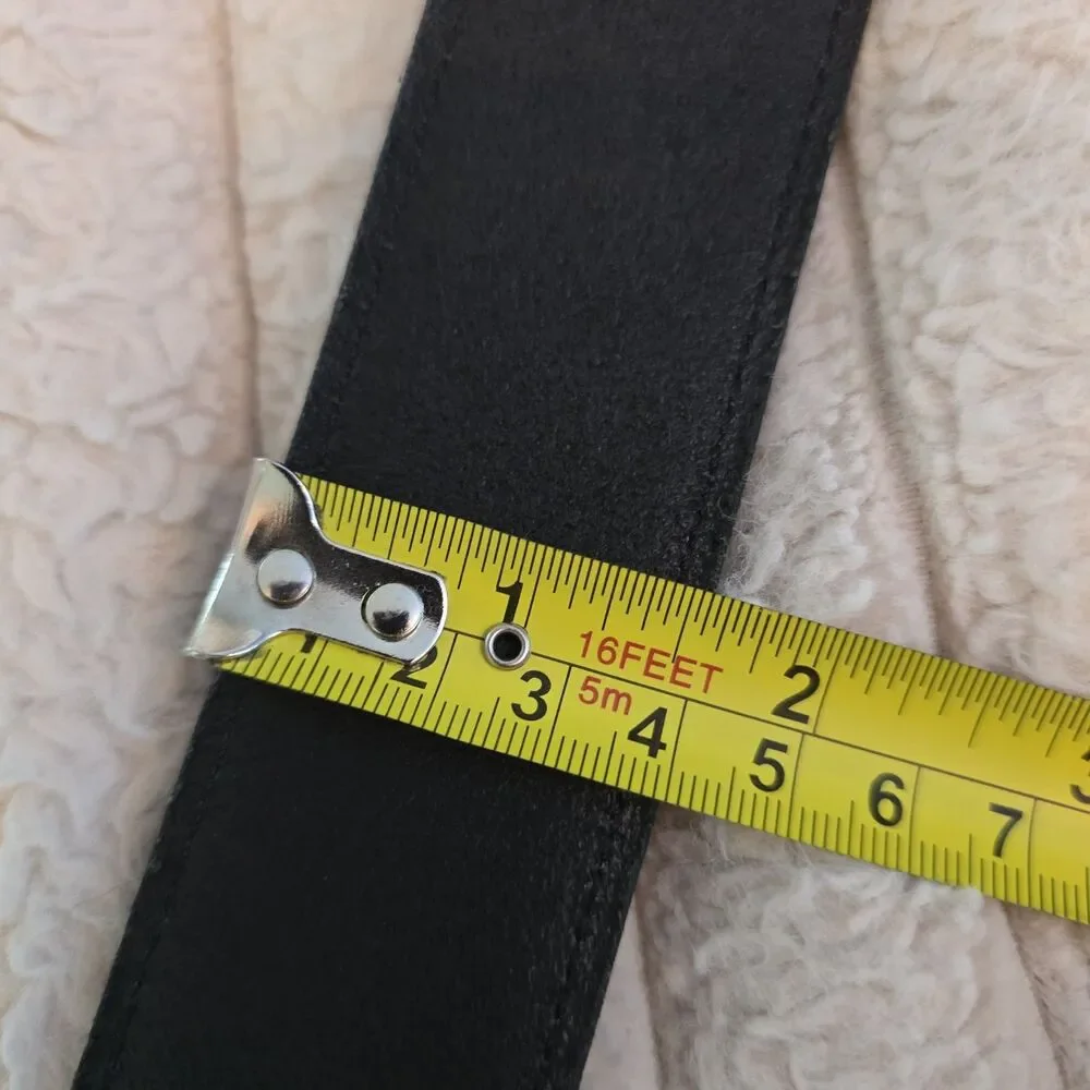 Mens Black Belt Big Tall 3X Leather 50-52 58